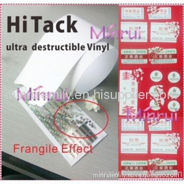 Ultra Destructible Label Materials Supplier In China,manufacturer Of Destructible Lable Papers 